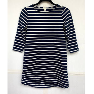 Crewcuts Navy and White Striped Kids Casual Dress